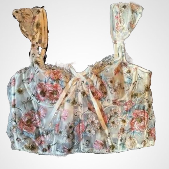 Victoria Secrets Lace Cap-Sleeve Corset Top New Small - Picture 8 of 13